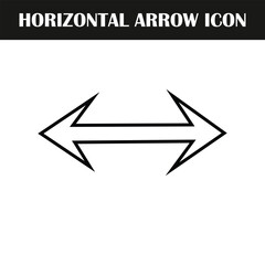 Horizontal arrow icon. Hand draw arrow icon vector. eps file 8.