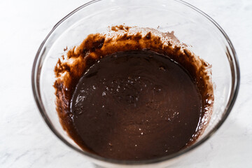 Peppermint brownies from a box mix