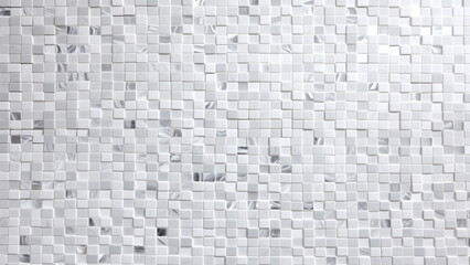 Abstract background of squares in white color. Wallpaper.
