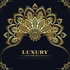 Luxury mandala abstract background with golden arabesque pattern Arabic Islamic style. Gold mandala design. vector template