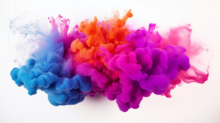 Fototapeta premium Rainbow of Acrylic Ink in Water. Color Explosion