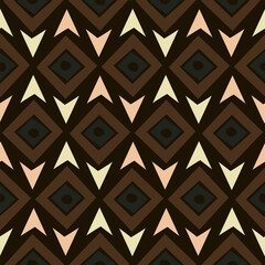 Seamless pattern imitating an African pattern made by hand