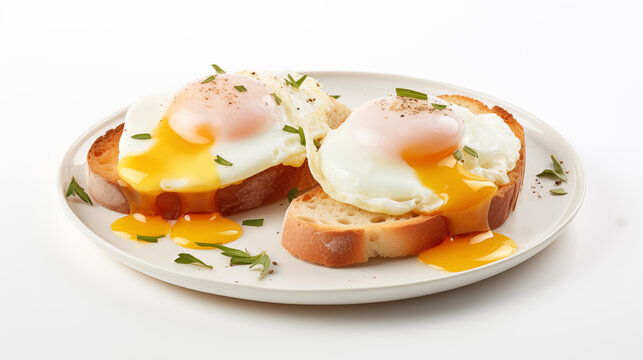 Delicious healthy and nutritious breakfast poached egg bread pictures	