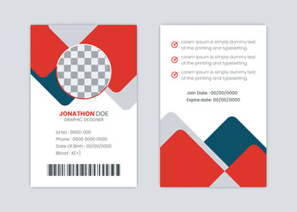 Creative Corporate Business ID card design template. Professional Identity Card for Employees and Others
