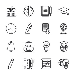education icons set