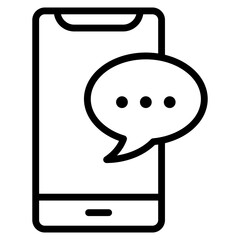 Smartphone Message Icon Element For Design