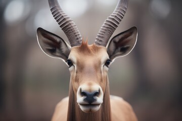 roan antelope with distinctive facial markings - obrazy, fototapety, plakaty