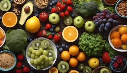 Keuken spatwand met foto fruits and vegetables © Jaco