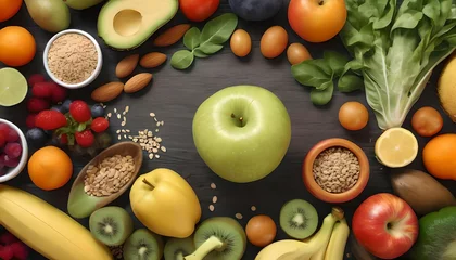 Zelfklevend Fotobehang fruits and vegetables © Jaco