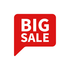 Big Sale In Red Rectangle Shape For Sell Promotion Business Marketing Social Media Information
