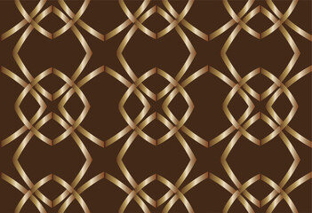 golden ornament in Arabian style. Graphic modern pattern. Simple lattice graphic design. abstract background with squares . Geometry gold grid texture. 