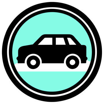 Parallel parking demonstration vektor icon illustation