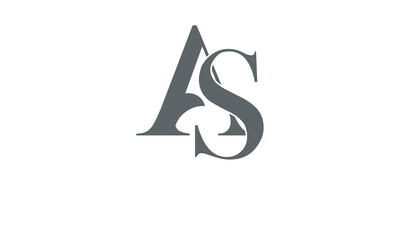 AS, SA , A ,S, Abstract Letters Logo Monogram	 - obrazy, fototapety, plakaty