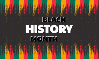 Vector illustration for celebrating African American History Month with text black history month
