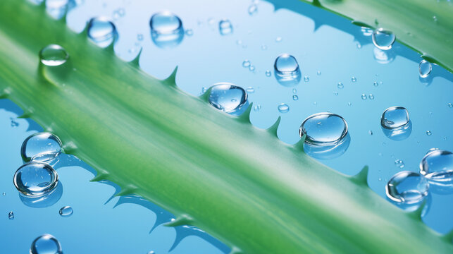 Blue Aloe Vera Cosmetic Gel Texture Macro Close Up - Highly Searched Photo on Microstock Platforms by Contributor Optimizing for Sales and Discoverability.