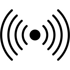 Radio Waves Icon Element For Design