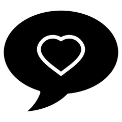Heart Message Icon Element For Design