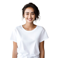 Mockup white t-shirt, transparent