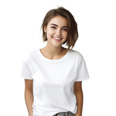 Fototapeta premium Mockup white t-shirt, transparent