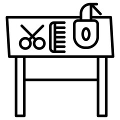 Table Icon of Hair Salon iconset.
