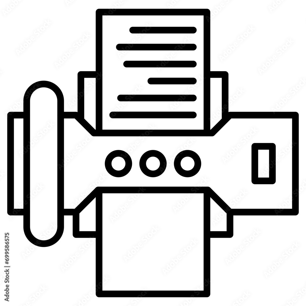 Poster fax icon of office stationery iconset.