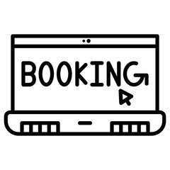 Fototapeta premium Online Booking Icon of Library iconset.