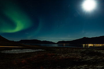 Fototapeta na wymiar Polarlichter Naturschauspiel in Island
