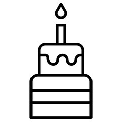 Fototapeta premium Two Layered Cake Icon of Party and Celebration iconset.