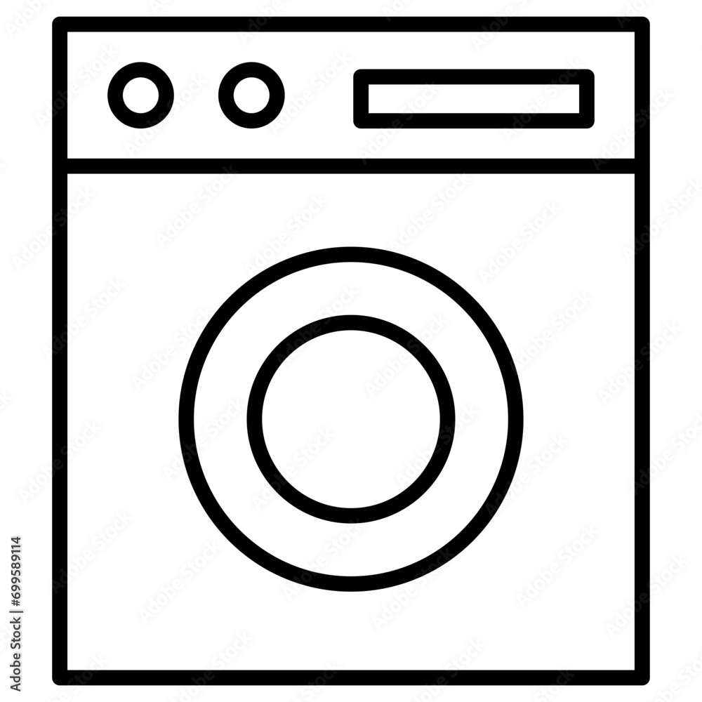 Poster washing machine icon of hygiene routine iconset.