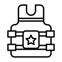 Bulletproof Vest Icon of Police iconset.