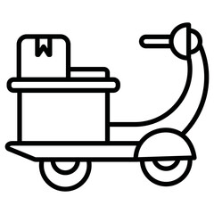 Fototapeta premium Motorbike Delivery Icon of Delivery and Logistics iconset.