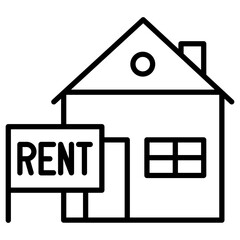 Rent House Icon of Real Estate iconset.