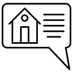House Talk Icon of Real Estate iconset.