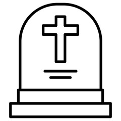 Fototapeta premium Gravestone Icon of Funeral iconset.