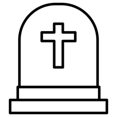 Fototapeta premium Grave Icon of Funeral iconset.
