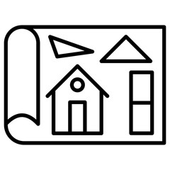 House Plan Icon of Real Estate iconset.
