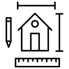 House Measurement Icon of Real Estate iconset.