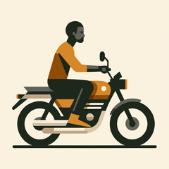 Fototapeta na wymiar illustration of person riding a motorbike