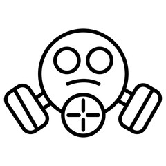 Gas Mask Icon of Nuclear Energy iconset.