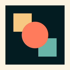 Fototapeta premium Abstract Minimalist Graphic Poster Design Element Template Simple Poster Minimalist Graphic Shape Contemporary Abstract Decoration Pattern Geometric Symbol Background Element Icon Simple Decor Pattern