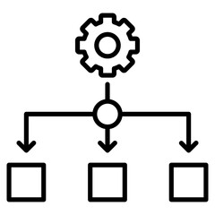 Workflow Chain Icon Element For Design