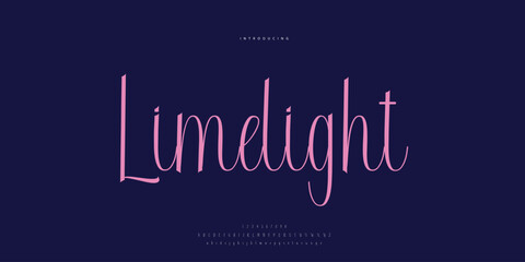 Abstract Fashion font alphabet. Minimal modern urban fonts for logo, brand etc. Typography Calligraphy typeface uppercase lowercase and number. vector illustration
