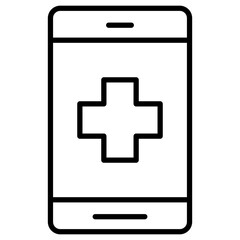 Obraz premium Mobile Medical Icon of Mobile Apps iconset.