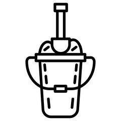 Sand Bucket Icon of Emergency Services iconset.