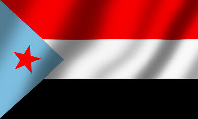 Powiewająca Flaga Jemenu Południowego