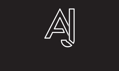 AJ, JA , A , J , Abstract Letters Logo Monogram