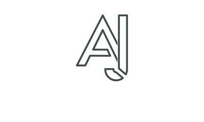 AJ, JA , A , J , Abstract Letters Logo Monogram