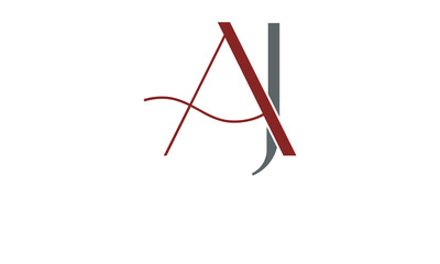 AJ, JA , A , J , Abstract Letters Logo Monogram