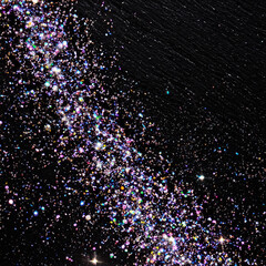 black background with sparkles