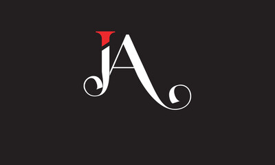 AJ, JA , A , J , Abstract Letters Logo Monogram